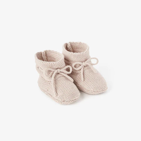 GARTER KNIT BABY BOOTIES