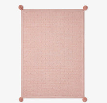 Load image into Gallery viewer, HEATHERED PINK POPCORN KNIT COTTON BABY BLANKET
