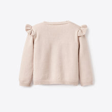 Load image into Gallery viewer, Taupe Flutter Hand-Broidered Cardigan